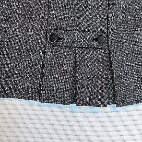 Ann Taylor Skirt Women’s 6 Gray Tweed Wool Blend Straight Lined Kick Pleat - Picture 7 of 11
